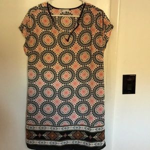 Print shift dress